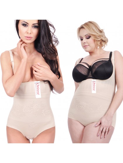 Orirose delikatnie i równomiernie opinające body wyszczuplające talię, brzuch, wygładzające biodra i ujędrniające pośladki