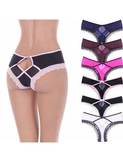 KOMPLET MAJTKI damskie sexy STRING KORONKA Orirose