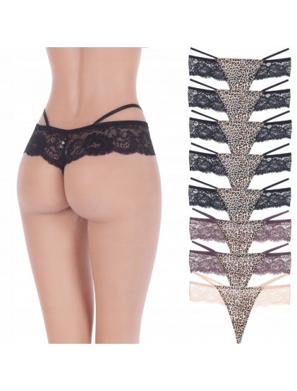 KOMPLET MAJTKI damskie sexy STRING KORONKA Orirose